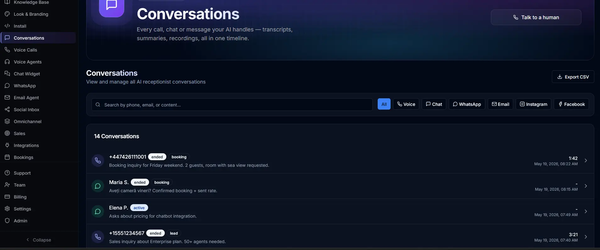 Ravoqen dashboard view